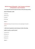 BIOS 251 Anatomy & Physiology I &ndash; Exam 1 &ndash; Chamberlain University &ndash; Practice Questions&comma; Verified Answers&comma; and Detailed Explanations