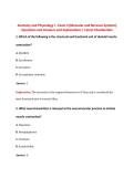 Anatomy and Physiology I - Exam 3 &lpar;Muscular and Nervous Systems&rpar;  Questions and Answers and Explanations &vert; Latest Chamberlain 