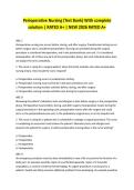 Perioperative Nursing &lpar;Test Bank&rpar; With complete solution &vert; RATED A&plus; &vert; NEW 2026 RATED A&plus;