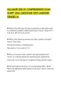 HALLMARK BSN 20 COMPREHENSIVE EXAM SCRIPT 2026 QUESTIONS WITH ANSWERS GRADED A&plus;