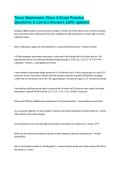 Texas Wastewater Class A Exam Practice Questions & Correct Answers 100&percnt; updated