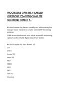 PROGRESSIVE CARE RN A BUNDLED QUESTIONS 2026 WITH COMPLETE SOLUTIONS GRADED A&plus;