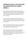 PROGRESSIVE CARE RN A VIEW AHEAD PAPER 2026 QUESTIONS WITH FULL ANSWERS GRADED A&plus;