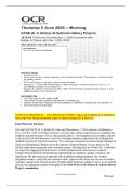 GCSE &lpar;9-1&rpar; HISTORY B &mdash; June 2025 PAST PAPER&colon; Clime and Punishment & Britain in Peace and War Merged Question Paper & Mark Scheme &lbrack;OCR J411&sol;16&rsqb;