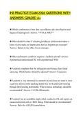 IHS ACTUAL EXAM PAPER 2026 QUESTIONS WITH ANSWERS GRADED A&plus;