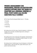 PROJECT MANAGEMENT THE MANAGERIAL PROCESS 8TH EDITION ERIK LARSON CLIFFORD GRAY TEST BANK ALL CHAPTERS 100&percnt; ORIGINAL VERIFIED A&plus; FINAL STUDY GUIDE 2026 SOLVED QUESTIONS FULLY CORRECT