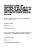 PROJECT MANAGEMENT THE MANAGERIAL PROCESS 8TH EDITION ERIK LARSON CLIFFORD GRAY TEST BANK ALL CHAPTERS 100&percnt; ORIGINAL VERIFIED A&plus; PRACTICE SCRIPT UPDATED 2026 TESTED SOLUTIONS
