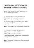 PROMETRIC CNA PRACTICE VIEW AHEAD ASSESSMENT 2026 BUNDLED MATERIALS