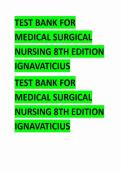 Test Bank for Medical Surgical Nursing 8th Edition Ignavaticius Latest 2026 Update&period;