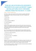 NURS 6512 ADVANCED HEALTH ASSESSMENT MIDTERM EXAM Actual Exam 2026&sol;2027 Complete Questions and Verified Answers with Detailed Rationales Walden Pass Guaranteed - A&plus; Graded
