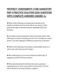 PROPHECY ASSESSMENTS CORE MANDATORY PART II PRACTICE SOLUTION 2026 QUESTIONS WITH COMPLETE ANSWERS GRADED A&plus;