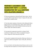 PROPHECY ASSESSMENTS CORE MANDATORY PARTS 1 2 3 ACTUAL EXAMINATION TEST 2026 QUESTIONS WITH SOLUTIONS GRADED A&plus;