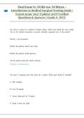Final Exam V1&colon; NURS 120 &sol; NURS120 &ndash; Introduction to Medical-Surgical Nursing 2026&sol;2027 &vert; 100&percnt; Verified Questions & Answers &vert; Complete Study Guide &vert; Grade A- WCU
