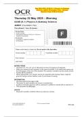 May 2025 OCR&bull;&period; GCSE &lpar;9-1&rpar; Physics A &lpar;Gateway Science&rpar; J249101 &lpar;Foundation Tier&rpar; &mdash; Merged Question Paper & Mark Scheme&period;