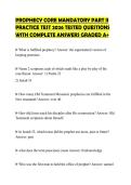 PROPHECY CORE MANDATORY PART II PRACTICE TEST 2026 TESTED QUESTIONS WITH COMPLETE ANSWERS GRADED A&plus;