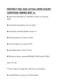 PROPHECY EKG 2026 ACTUAL PAPER SOLVED QUESTIONS VERIFIED BEST A&plus;