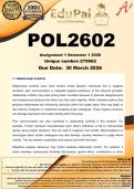 POL2602 Assignment 1 &lpar;COMPLETE ANSWERS&rpar; Semester 1 2026 &lpar;279662&rpar; - DUE 30 March 2026
