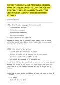 WGU C836 Fundamentals of Information Security Final Exam 2025&ndash;2026 &vert; Real Exam-Style Questions & Verified Correct Answers &vert; Latest Updated Study Guide