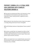 PROPHECY GENERAL ICU A V3 FINAL PAPER 2026 QUESTIONS WITH COMPLETE SOLUTIONS GRADED A&plus;