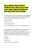 NR 326 Psychiatric Mental Health Nursing Exam &vert; Verified Questions and Answers Latest 2026 &vert; Complete Review with Expert Rationales for Undergraduate Nursing Students