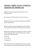 PROPHECY GENERAL ICU RN A V1 PRACTICE QUESTIONS AND ANSWERS 2026