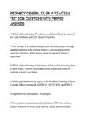 PROPHECY GENERAL ICU RN A V2 ACTUAL TEST 2026 QUESTIONS WITH VERIFIED ANSWERS