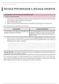  VOLLEDIGE samenvatting van 'Sociale psychologie I&colon; sociale cognitie' gedoceerd door F&period; Van Overwalle &lpar;geslaagd in 1ste zit met 15&sol;20&rpar;