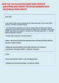 AVOP YUL Terminos ACTUAL EXAM 2026 COMPLETE  QUESTIONS AND CORRECT DETAILED ANSWERS WITH  RATIONALES NEW UPDATE