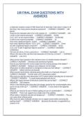 100 FINAL EXAM QUESTIONS WITH ANSWERS