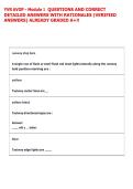 YVR AVOP - Module 1  QUESTIONS AND CORRECT  DETAILED ANSWERS WITH RATIONALES &lpar;VERIFIED  ANSWERS&rpar; ALREADY GRADED A&plus;&excl;&excl; 