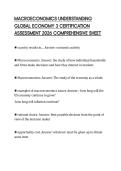 MACROECONOMICS UNDERSTANDING GLOBAL ECONOMY 3 CERTIFICATION ASSESSMENT 2026 COMPREHENSIVE SHEET