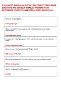 D&comma; D&sol;A AVOP  EXAM 2026-2027 ACTUAL COMPLETE REAL EXAM  QUESTIONS AND CORRECT DETAILED ANSWERS WITH  RATIONALES &lpar;VERIFIED ANSWERS&rpar; ALREADY GRADED A&plus;&excl;&excl; 