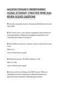MACROECONOMICS UNDERSTANDING GLOBAL ECONOMY 3 PRACTICE PAPER 2026 REVIEW SOLVED QUESTION