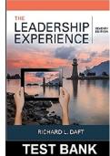 Test Bank &ndash; The Leadership Experience 7th Edition by Richard L&period; Daft &vert; All Chapters PDF