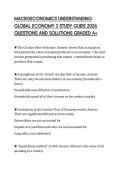 MACROECONOMICS UNDERSTANDING GLOBAL ECONOMY 3 STUDY GUIDE 2026 QUESTIONS AND SOLUTIONS GRADED A&plus;