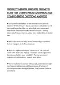 PROPHECY MEDICAL SURGICAL TELEMETRY EXAM TEST CERTIFICATION EVALUATION 2026 COMPREHENSIVE QUESTIONS ANSWERS