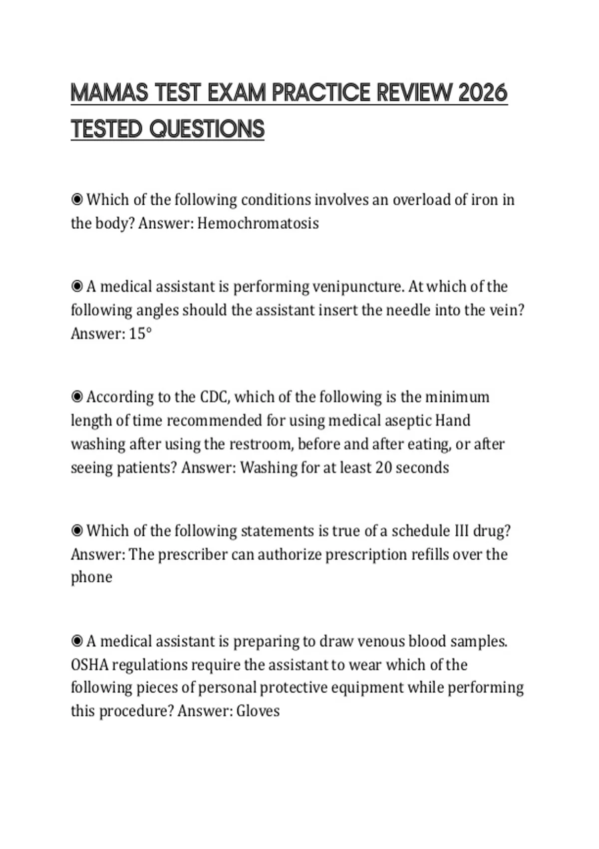 Mum Test Script MAMAS TEST EXAM FINAL SCRIPT 2026 COMPLETE SOLUTION SET - MAMAS T ...