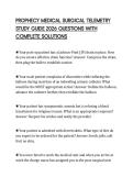 PROPHECY MEDICAL SURGICAL TELEMETRY STUDY GUIDE 2026 QUESTIONS WITH COMPLETE SOLUTIONS