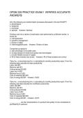 OPSM 330 PRACTICE EXAM 1 VERIFIED ACCURATE ANSWERS