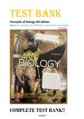 Test Bank - For Principles of Biology 4th Edition by Robert J&period; Brooker&comma; Eric P&period; Widmaier &sol;ISBN&semi; 9781265123659&sol; All Chapters&sol;Complete Test Bank&period;Latest Edition&period;