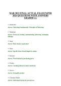 MAR 3023 FINAL ACTUAL EXAM PAPER 2026 QUESTIONS WITH ANSWERS GRADED A