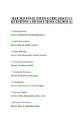 MAR 3023 FINAL STUDY GUIDE 2026 FULL QUESTIONS AND SOLUTIONS GRADED A&plus;