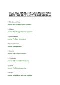 MAR 3023 FINAL TEST 2026 QUESTIONS WITH CORRECT ANSWERS GRADED A&plus;