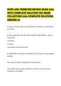 NYPD 2ND TRIMESTER REVIEW EXAM 2023 WITH COMPLETE SOLUTION TEST BANK COLLECTION 2026 COMPLETE SOLUTIONS GRADED A