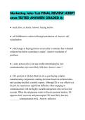 Marketing Sales Test FINAL REVIEW SCRIPT 2026 TESTED ANSWERS GRADED A&plus;