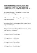 MATH 110 MODULE 1 ACTUAL TEST 2026 QUESTIONS WITH SOLUTIONS GRADED A