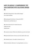 MATH 110 MODULE 1 COMPREHENSIVE TEST 2026 QUESTIONS WITH SOLUTIONS GRADED A&plus;