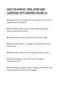 MATH 110 MODULE 1 FINAL PAPER 2026 QUESTIONS WITH ANSWERS GRADED A&plus;MATH 110 MODULE 1 FINAL PAPER 2026 QUESTIONS WITH ANSWERS GRADED A&plus;