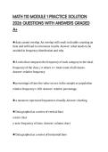 MATH 110 MODULE 1 PRACTICE SOLUTION 2026 QUESTIONS WITH ANSWERS GRADED A&plus;