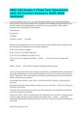 NSG 323 Exam 1 Final Test Questions with All Correct Answers 2025-2026 Updated&period;